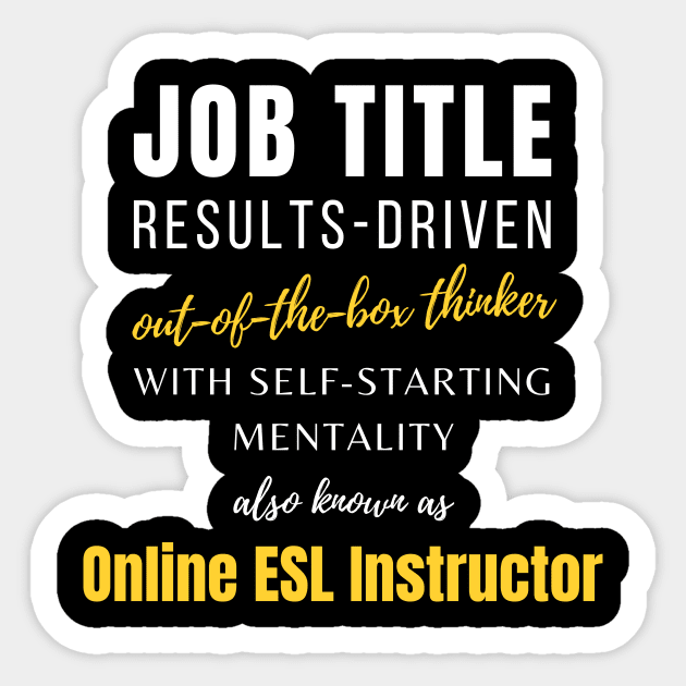 Online Esl Instructor | Colleagues Punny Work Birthday Career Sticker by mounteencom